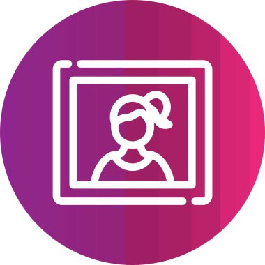 eşsiz kullanıcı vektör çizgisi simgesi