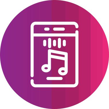 Müzik simgesi vektör illüstrasyonu