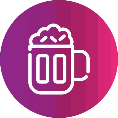 bira cam ikonu, vektör illüstrasyonu