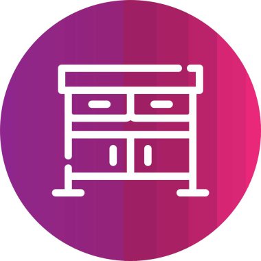 Dolap. Web simgesi basit illüstrasyon