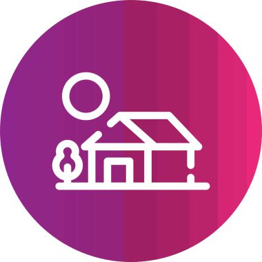 vektör evi simgesi, basit illüstrasyon