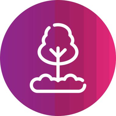 Eşsiz Ağaç Vektör Satırı Simgesi