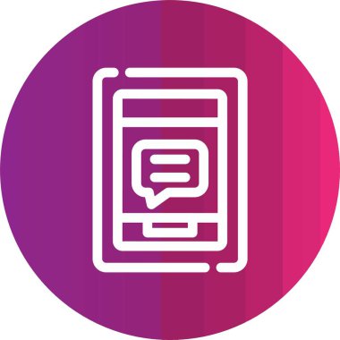 Cep telefonu simgesi, vektör illüstrasyonu