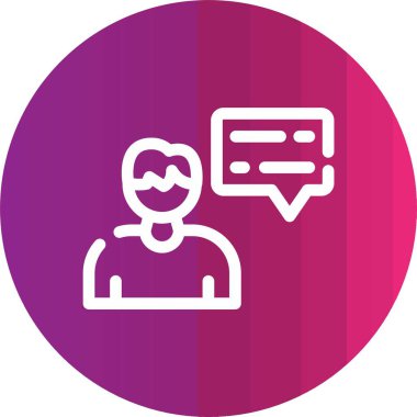 Sohbet simgesinin vektör illüstrasyonu