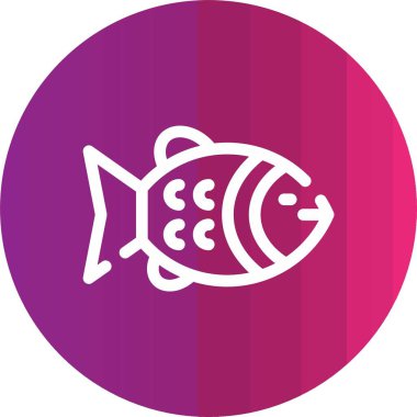 Balık simgesinin vektör illüstrasyonu