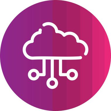 Benzersiz bulut ağ vektör simgesi