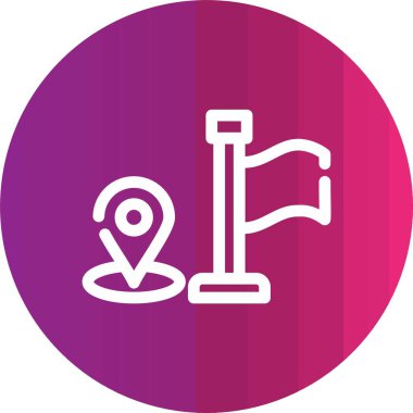 bayrak ikonu vektör illüstrasyonu