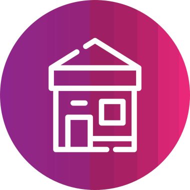 Modern yapı simgesinin vektör illüstrasyonu