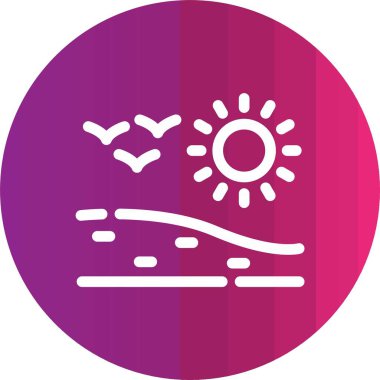 Güzel Güneş Kabartma Vektörü Simgesi