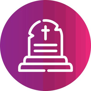 mezar. Web simgesi basit illüstrasyon