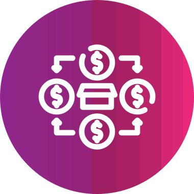 Dolar vektör simgesi modern basit vektör çizimi