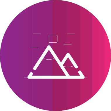 Modern dağ ikonunun vektör illüstrasyonu