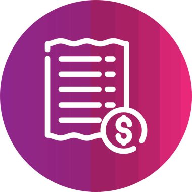 Vektör illüstrasyonu, belge ve dolar işareti