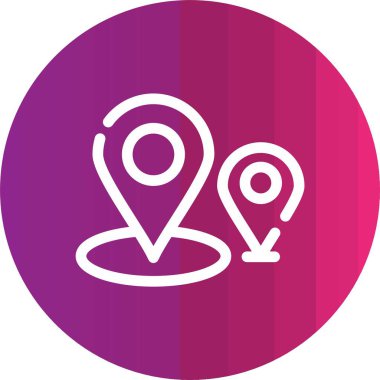 Vektör konumu simge illüstrasyonu