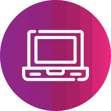 Dizüstü bilgisayar simgesinin vektör çizimi