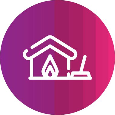 Haritalı uzun bir gölge evin çizimi