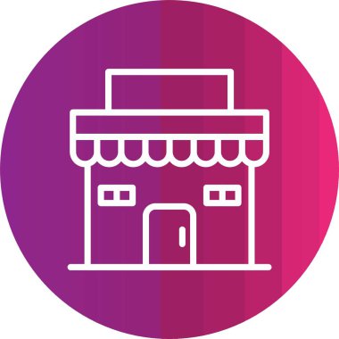 dükkan simgesi vektör illüstrasyonu