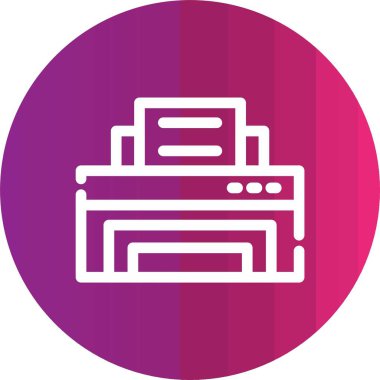 Yazıcı. Web simgesi basit illüstrasyon