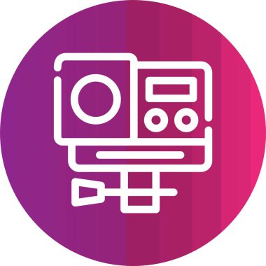 Kamera simgesinin vektör illüstrasyonu