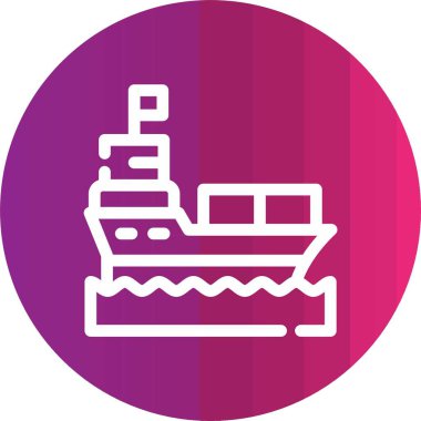 Gemi simgesi vektör illüstrasyonu