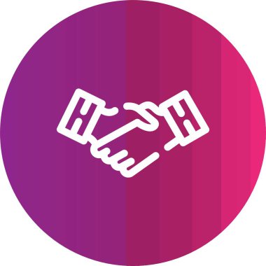 Vektör el sıkışma simgesi illüstrasyonu