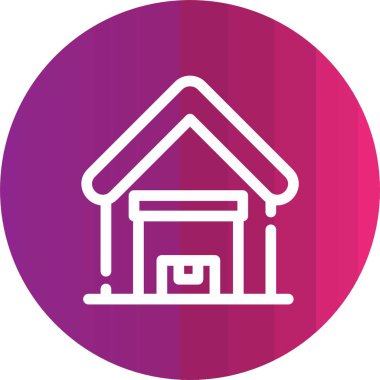 Benzersiz ev vektör simgesi