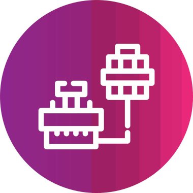 Kek. Web simgesi basit illüstrasyon