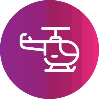 Helikopter simge vektör çizim