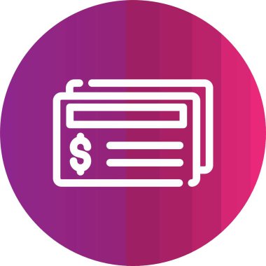 Eşsiz dolar ve dolar işareti vektör çizgisi simgesi