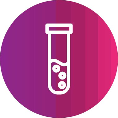 Test tübü simgesi, vektör illüstrasyonu