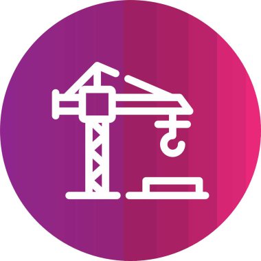 İnşaat vinç simgesi. vektör çizim