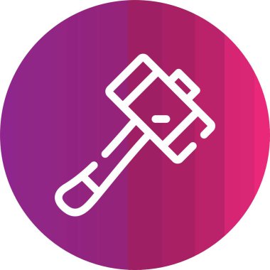 Çekiç simgesi, vektör çizimi