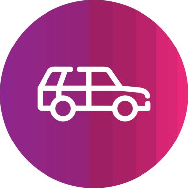 Modern araba simgesinin vektör illüstrasyonu