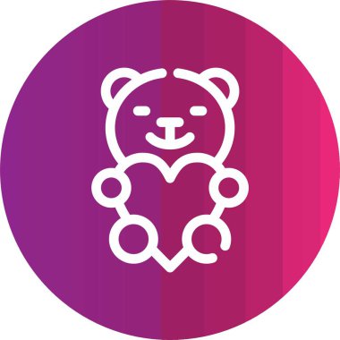 Ayı simgesi vektör illüstrasyonu