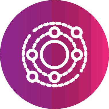 Eşsiz Atom Vektörü Kabartma Simgesi