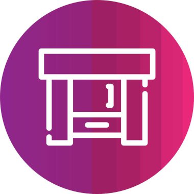 Bir ahşap bank simgesinin vektör çizimi