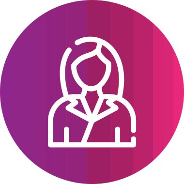 Bir kadın simgesinin vektör illüstrasyonu