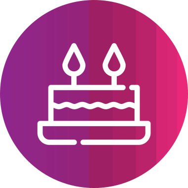 Mum simgesi ile pasta vektör illüstrasyonu