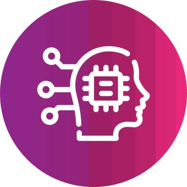 Yapay Zeka simgesinin vektör illüstrasyonu