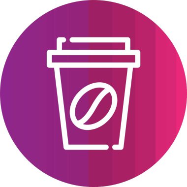 kahve ikonu, vektör illüstrasyonu