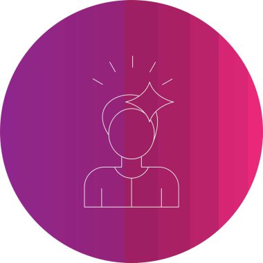 Benzersiz erkek kullanıcı profili vektör çizgisi simgesi