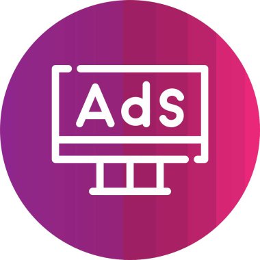 Düz stil reklam ikonu