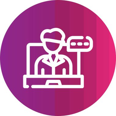 Tıbbi simgesi olan bir dizüstü bilgisayarın vektör çizimi