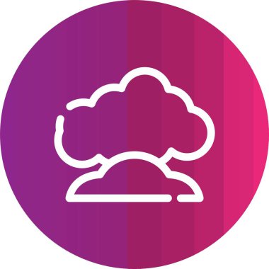 güzel bulut çizgisi vektör simgesi