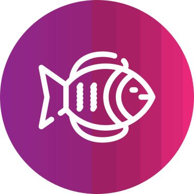 Bir balık simgesinin vektör çizimi