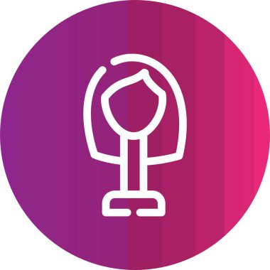 güzel ampul kabartma vektör simgesi