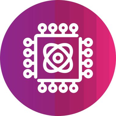 Benzersiz çip vektör simgesi