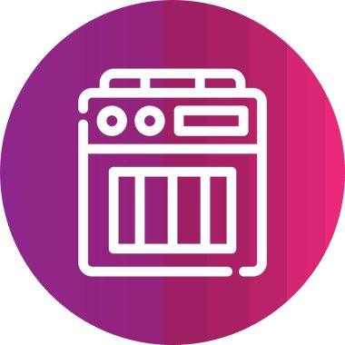 Yazıcı simgesi vektör illüstrasyonu