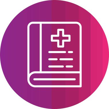 güzel tıbbi kitap vektör simgesi