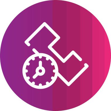 Saat simgesinin vektör illüstrasyonu